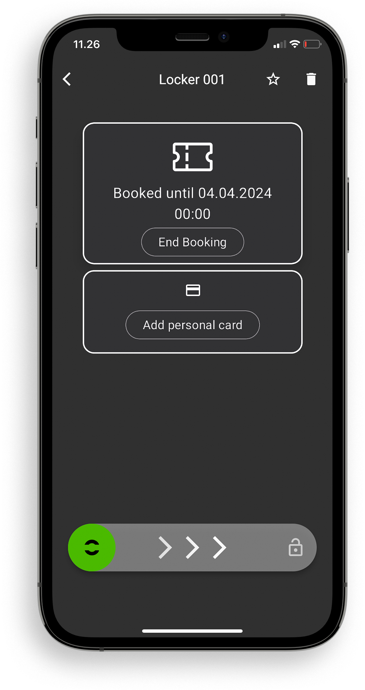 Program your ID card for the booked days via XLOCK Booking App. 